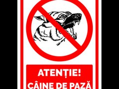 Indicator de securitate pentru atentie caine de paza